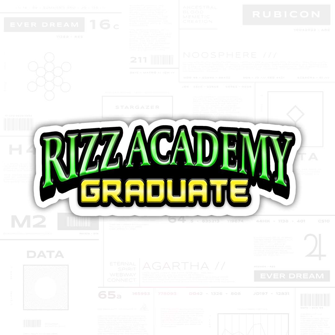 Rizz Academy Graduate Sticker (3" Vinyl)