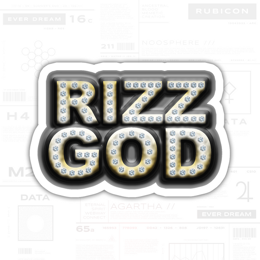 Rizz God Sticker (3" Vinyl)